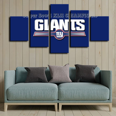 5 panel canvas wall art framed prints  New York Giants  decor picture1205 (1)