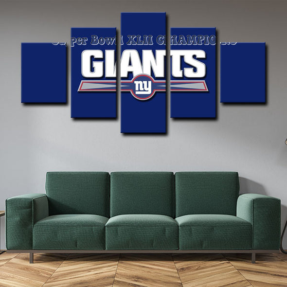 5 panel canvas wall art framed prints  New York Giants  decor picture1205 (2)