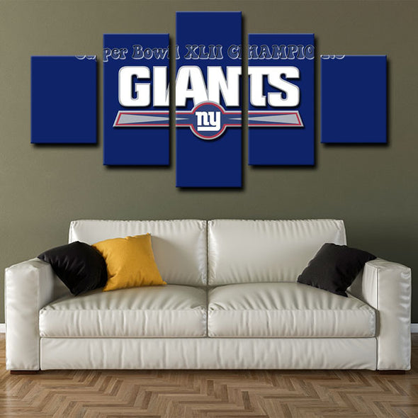 5 panel canvas wall art framed prints  New York Giants  decor picture1205 (3)