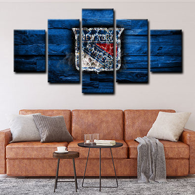 5 panel canvas wall art framed prints  New York Rangers  decor picture1205 (1)