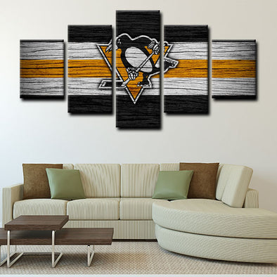 5 panel canvas wall art framed prints  Pittsburgh Penguins decor picture1208 (1)