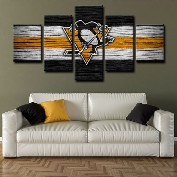 5 panel canvas wall art framed prints  Pittsburgh Penguins decor picture1208 (4)
