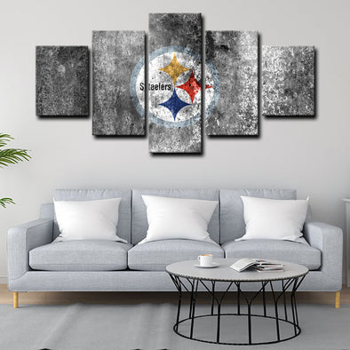 5 panel canvas wall art framed prints  Pittsburgh Steelers decor picture 1215(1)