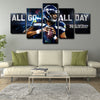5 panel canvas wall art framed prints  Russell Wilson decor picture1236 (3)
