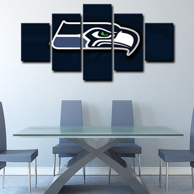 5 panel canvas wall art framed prints  Seattle Seahawks decor picture1205 (1)