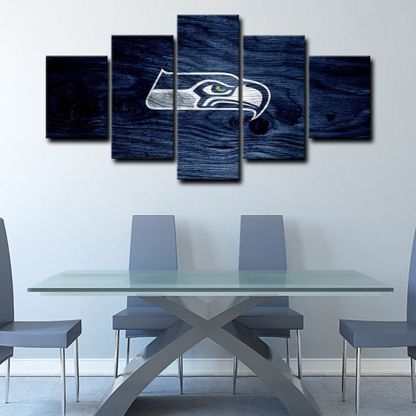 5 panel canvas wall art framed prints  Seattle Seahawks decor picture1211 (1)