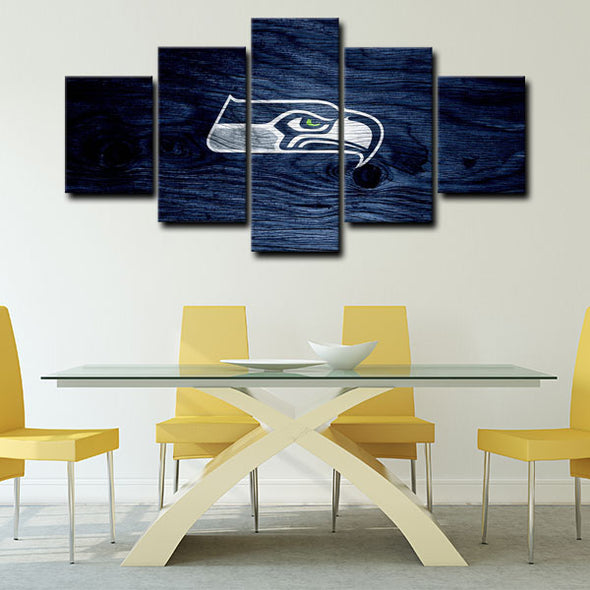 5 panel canvas wall art framed prints  Seattle Seahawks decor picture1211 (4)