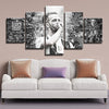 5 panel canvas wall art framed prints The Zebras Pjanic home decor-1257 (3)