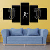5 panel canvas wall art framed prints The Zebras Ronaldo decor picture-1251(2)