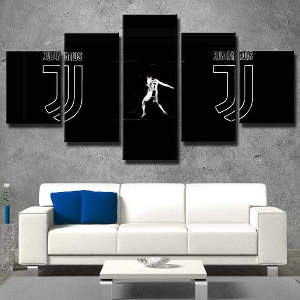 5 panel canvas wall art framed prints The Zebras Ronaldo decor picture-1251(4)
