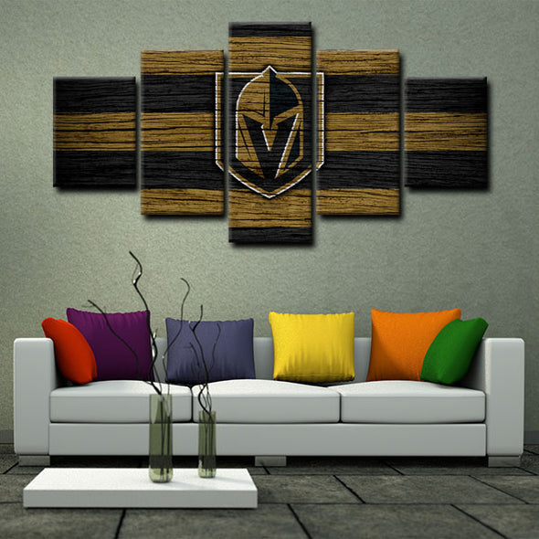 5 panel canvas wall art framed prints  Vegas Golden Knights decor picture1205 (3)