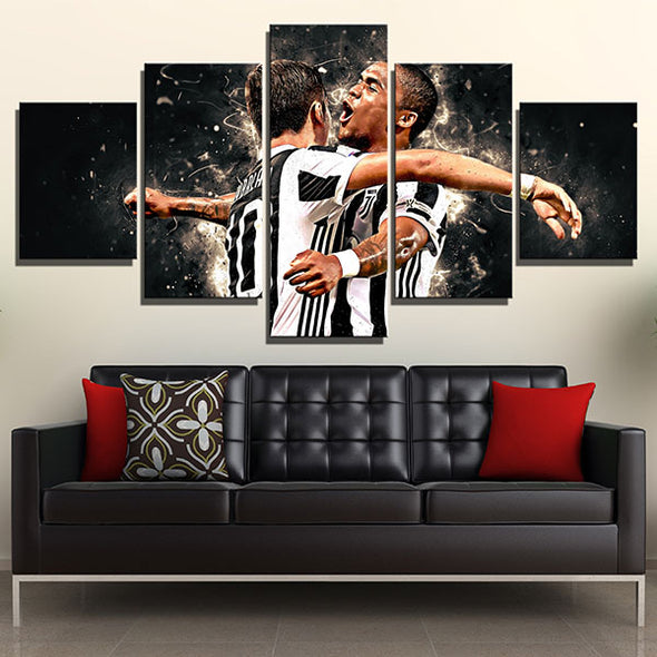 5 panel canvas wall art modern pictures JUV Two players live room decor-1232 (1)