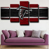 5 panel canvas wall art prints Atlanta Falcons Badge home decor-1240 (1)