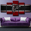 5 panel canvas wall art prints Atlanta Falcons Badge home decor-1240 (2)