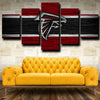 5 panel canvas wall art prints Atlanta Falcons Badge home decor-1240 (4)