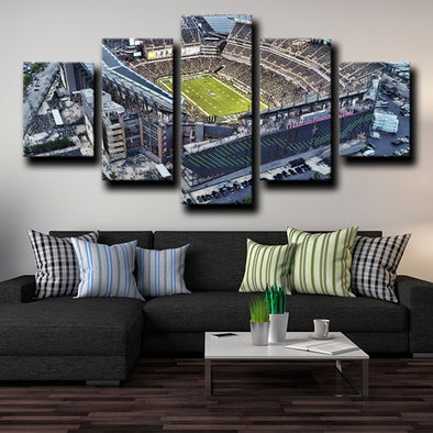 5 panel canvas wall art prints Philadelphia Eagles Stadium home decor-1202 (1)