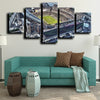 5 panel canvas wall art prints Philadelphia Eagles Stadium home decor-1202 (2)