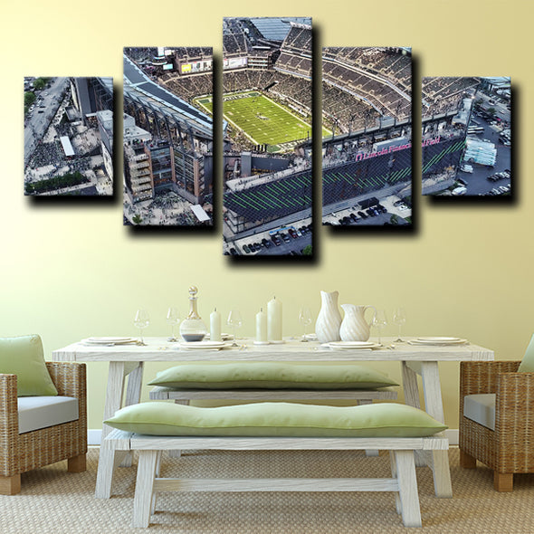 5 panel canvas wall art prints Philadelphia Eagles Stadium home decor-1202 (4)