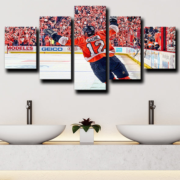 5 panel canvas wall art prints Philadelphia Flyers Gagne home decor-1213 (1)