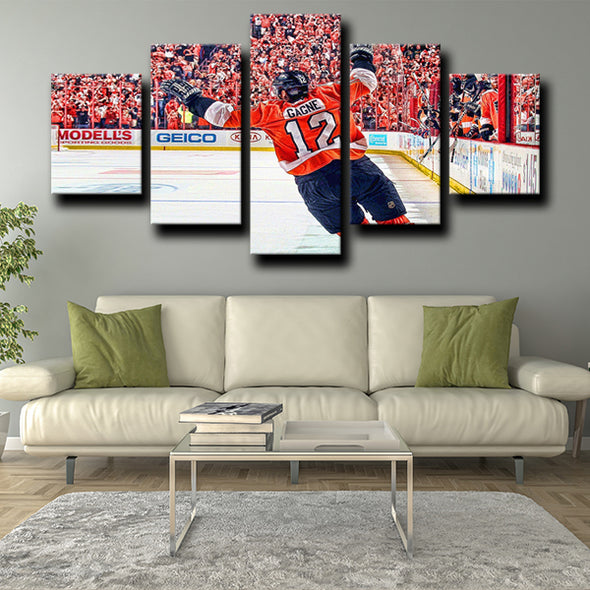 5 panel canvas wall art prints Philadelphia Flyers Gagne home decor-1213 (3)