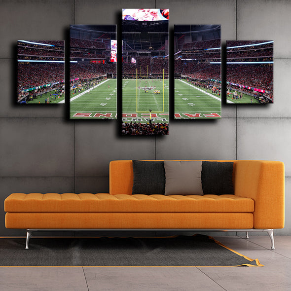 5 panel custom canvas art Atlanta Falcons Rugby Field live room decor-1216 (4)