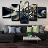 5 panel custom canvas art Rams logo crest live room decor-1220 (1)