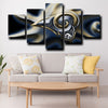5 panel custom canvas art Rams logo crest live room decor-1220 (3)