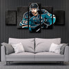 5 panel custom canvas art prints San Jose Sharks Boyle live room decor-1206 (2)