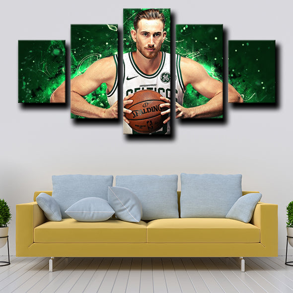 5 panel custom canvas prints Celtics Hayward live room decor-1216 (2)