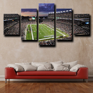 5 panel custom canvas prints Patriots Gillette Stadium live room decor-1226 (1)