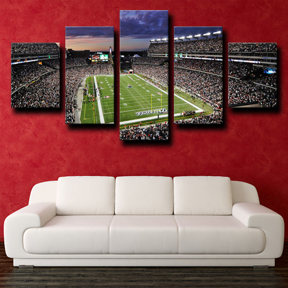 5 panel custom canvas prints Patriots Gillette Stadium live room decor-1226 (4)