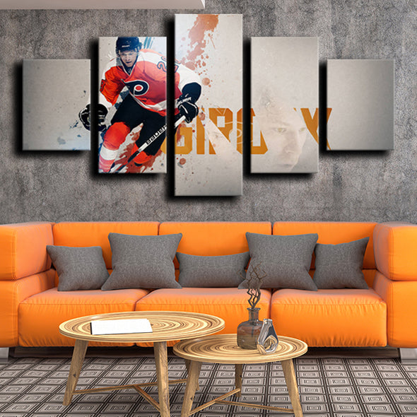 5 panel custom canvas prints Philadelphia Flyers Giroux room decor-1215 (3)