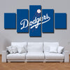 5 panel modern art art prints Dodgers Blue sign live room decor-4006 (3)