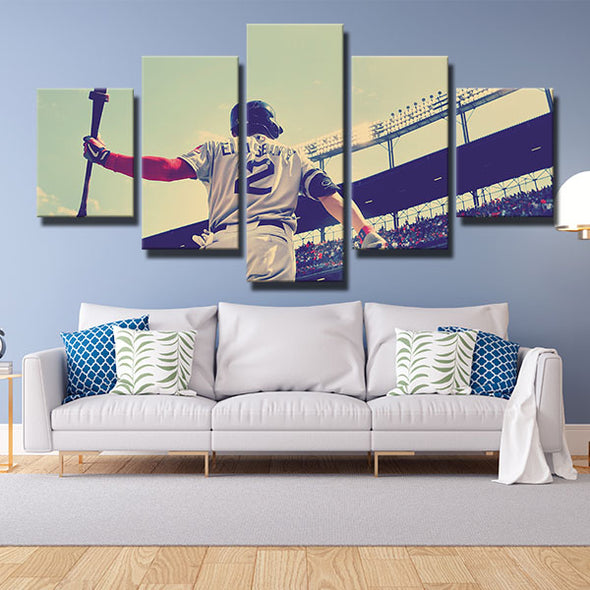 5 panel modern art art prints Red Sox Jacoby Ellsbury decor picture-5006 (2)