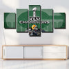5 panel modern art canvas Indian Packers champions decor picture-1223 (3)