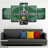 5 panel modern art canvas Indian Packers champions decor picture-1223 (4)