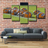5 panel modern art canvas Packers Stadium helmet wall picture-1227 (1)