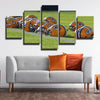 5 panel modern art canvas Packers Stadium helmet wall picture-1227 (4)