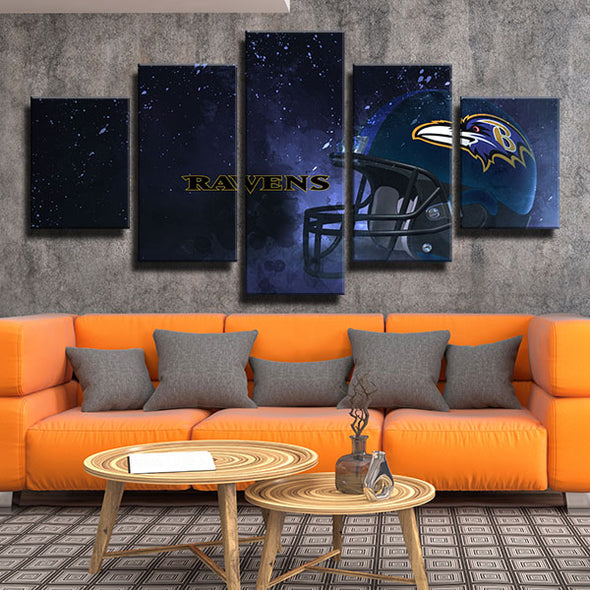 5 panel modern art canvas Rip Dream helmet live room decor-1220 (2)