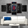 5 panel modern art canvas prints Clippers Split logo live room decor-1214 (2)
