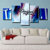 5 panel modern art canvas prints Dodgers baseball decor picture-4009 (3)