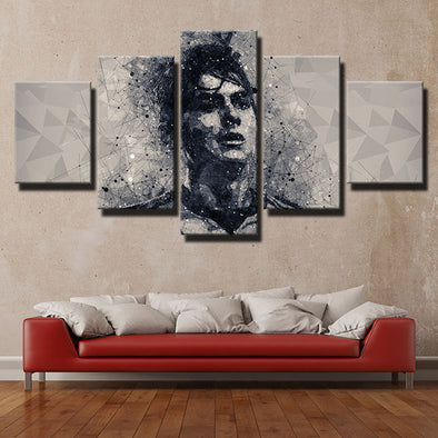 5 panel modern art canvas prints Juve Dybala gray line decor picture-1300 (1)