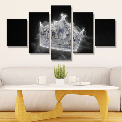 5 panel modern art canvas prints Kings team Cloud crown wall decor-30016 (1)