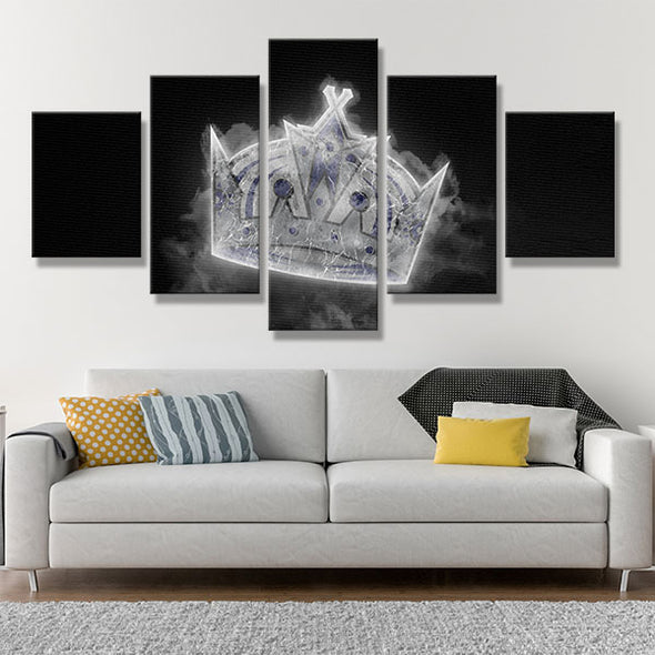5 panel modern art canvas prints Kings team Cloud crown wall decor-30016 (2)