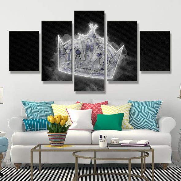 5 panel modern art canvas prints Kings team Cloud crown wall decor-30016 (3)