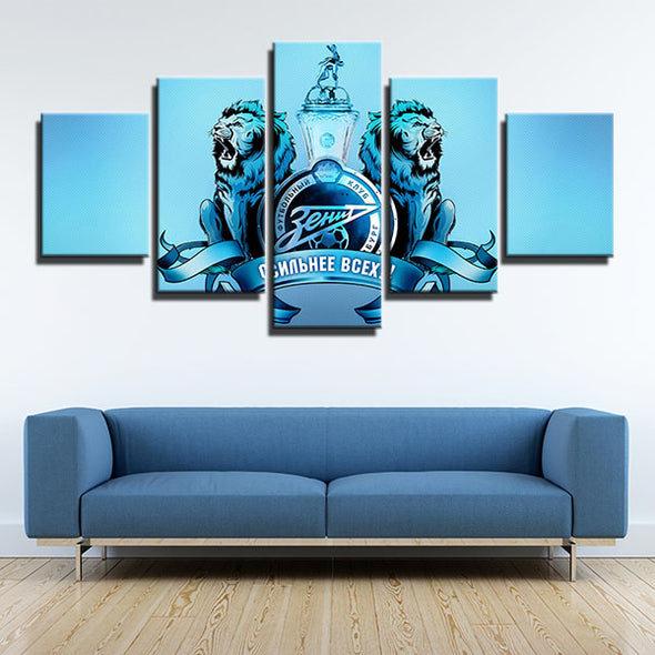 5 panel modern art canvas prints Lions sky live room decor-1211 (3)