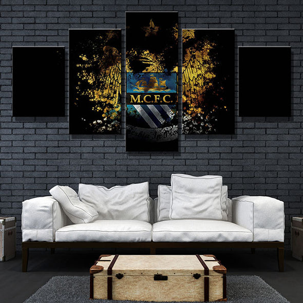 5 panel modern art canvas prints MCFC Super Cool home decor-1204 (2)