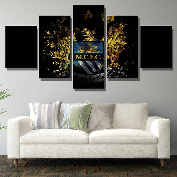 5 panel modern art canvas prints MCFC Super Cool home decor-1204 (3)