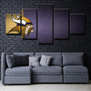 5 panel modern art canvas prints Nords purple and yellow wall decor-1210 (4)