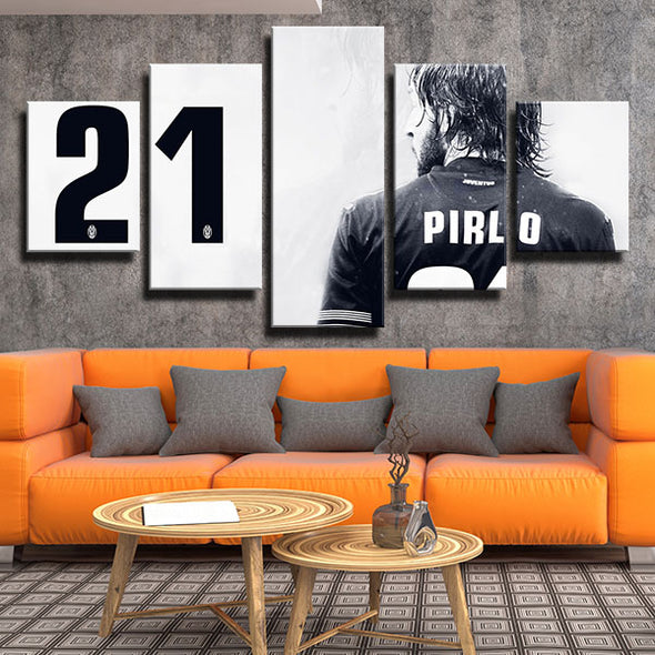 5 panel modern art canvas prints Old Lady Pirlo number wall decor-1284 (2)